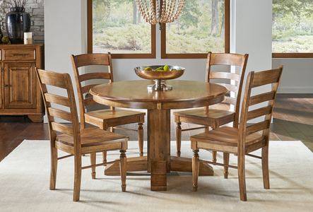 BENSQ6250 48" Round Ped Table - Smokey Quartz