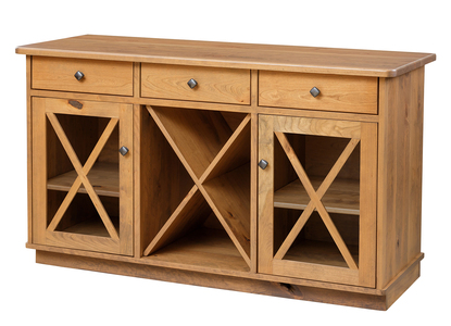 9110W Server With Glass Drs, Goblet & Wine Racks