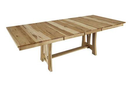 CATNT6300 42" X 60-96"L (2-18"Lvs) Trestle Table - Natural Finish