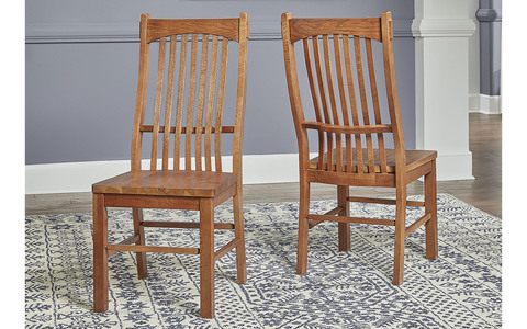 LAUOA275K Slat Side Chair- Antique Oak Finish