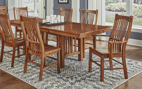 LAUOA276K Slat Arm Chair- Antique Oak Finish