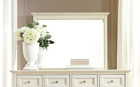 NRLWT5560 Landscape Mirror - White Linen