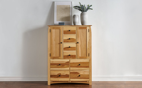 ADANT5610 Double Door Chest - Natural Finish