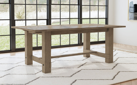 ANADT6300 Anacortes Rect. Trestle Table (20" Leaf) - Dark Taupe