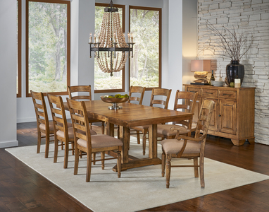 BENSQ6300 92" Trestle Table - Smokey Quartz