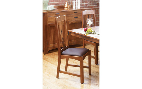 CATAM277K Side Chair W/New Leather Seat - Amber