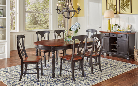 BRIOB6310 42" x 52" Leg Dining Table w/ 2 - 12" Leaves