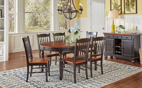BRIOB6310 42" x 52" Leg Dining Table w/ 2 - 12" Leaves