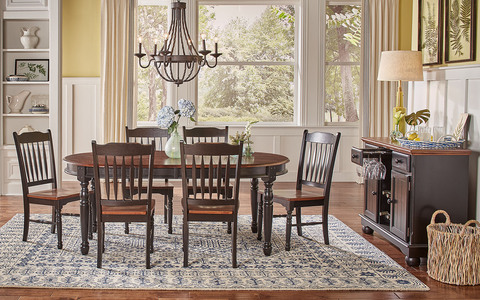 BRIOB6310 42" x 52" Leg Dining Table w/ 2 - 12" Leaves