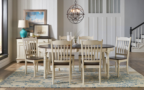 BRICO6310 42" x 52" Leg Dining Table w/ 2 - 12" Leaves
