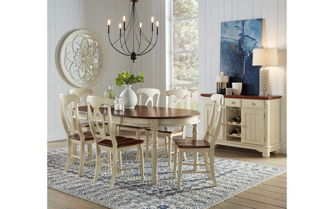 BRIMB6310 42" x 52" Leg Dining Table w/ 2 - 12" Leaves