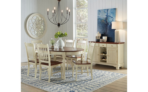BRIMB6310 42" x 52" Leg Dining Table w/ 2 - 12" Leaves