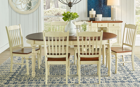BRIMB6310 42" x 52" Leg Dining Table w/ 2 - 12" Leaves