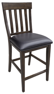 MRPWG365K Slatback Counter Stool with Upholstered Seat
