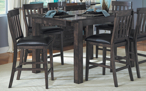 MRPWG365K Slatback Counter Stool with Upholstered Seat
