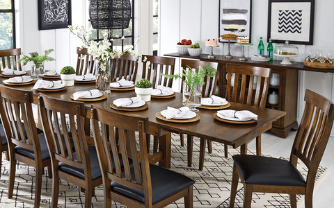 MRPRW265K Slatback Dining Chair with Upholstered Dining Chair