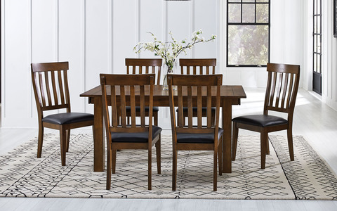 MRPRW265K Slatback Dining Chair with Upholstered Dining Chair