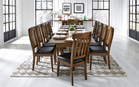 MRPRW6081 40" x 78" Trestle Table w/ Butterfly Leaves