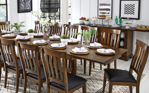 MRPRW6081 40" x 78" Trestle Table w/ Butterfly Leaves