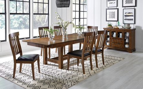 MRPRW6081 40" x 78" Trestle Table w/ Butterfly Leaves