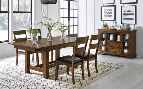 MRPRW6081 40" x 78" Trestle Table w/ Butterfly Leaves