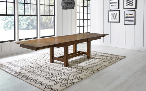MRPRW6081 40" x 78" Trestle Table w/ Butterfly Leaves