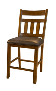 MASMA335K Ladderback Upholstered Counter Stool