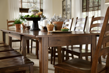 TOLRA617L 38" x 61" Leg Dining Table with 3 - Leaves