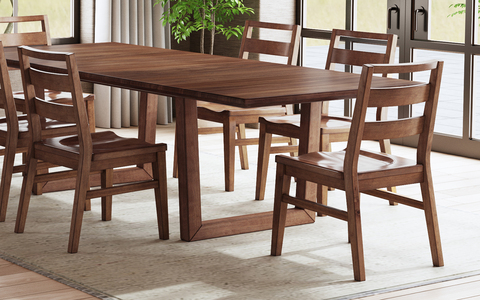 VOSSA256K Ladderback Dining Chair with Wood Seat