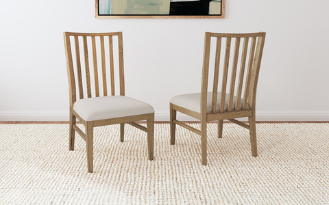 WETAC245K Slatback Dining Chair with Upholstered Seat