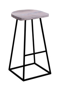 Clement White Wash Bar Height Stool