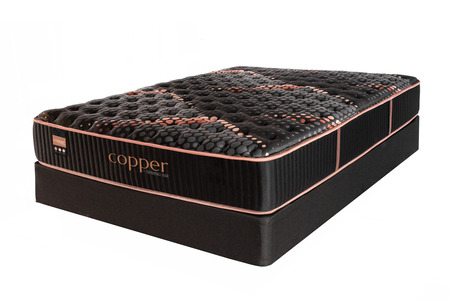 Firm hybrid mattress with copper infused cooling cover and zoned support