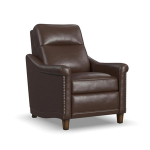 Traditional leather recliner with roll arms and headrest Walla Walla