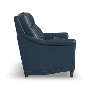 Traditional leather loveseat with power recline and headrest Walla Walla