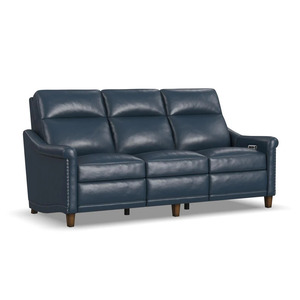 Traditional power reclining sofa with headrests leather Walla Walla furniture store