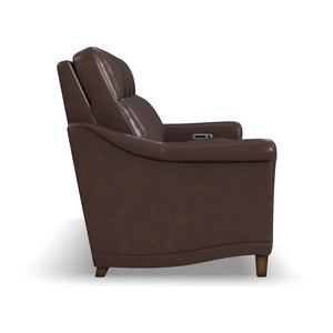 Power reclining sofa with roll arms and nailhead detail Walla Walla