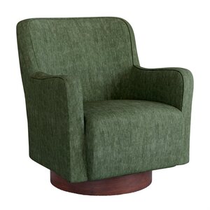 U906-04-08 Swivel Chair with Wood Base - Moss