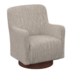 U906-04-39 Swivel Chair with Wood Base - Speckled Tan