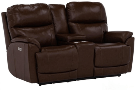 72985B Power Headrest/Lumbar Dual Reclining Console Loveseat
