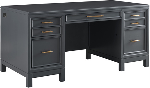 I3014-303 Alexander 66" Executive Desk - Midnight Finish