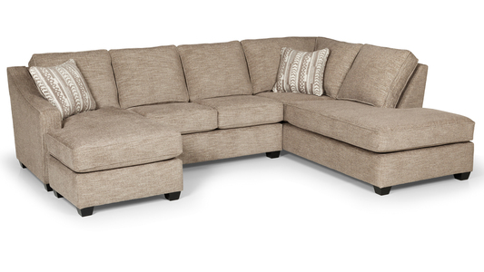 496-45L-38R 2 Piece Bumper Chaise Sectional