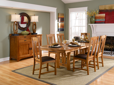 CATAM6300-CATAM277K Cattail Bungalow Amber 7 Piece Dining Set