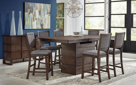 CHSFB6300-CHSFB369K Chesney 7 Piece Counter Height Dining Set