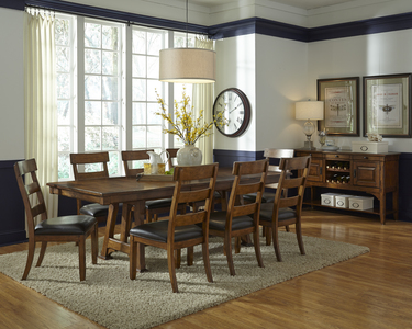 OZAMA6300-OZAMA245K Ozark 9 Piece Dining Set with 8 Armless Chairs
