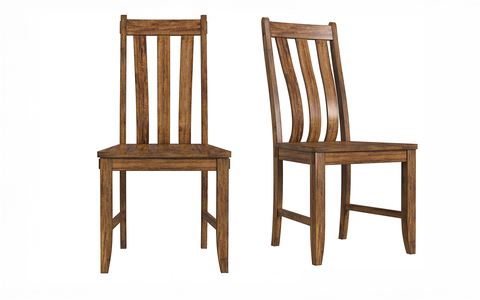 SILRU255K Slatback Wood Seat Dining Chair