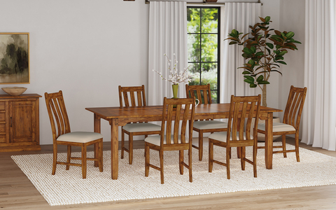 SILRU6300-SILRU275K Silverdale 7 Piece Dining Set with 6 Upholstered Chairs