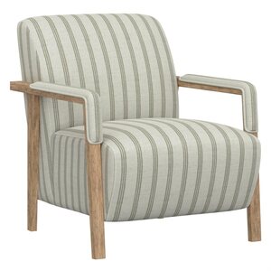 U3791-05-19-K Cove Arm Chair - Sage/Cream Stripe