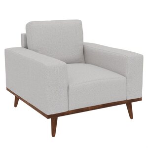 U3594-02-09 Stationary Chair w/ Wood Base - White