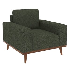 U3594-02-08 Stationary Chair w/ Wood Base - Olive