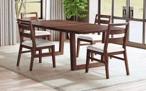 VOSSA6300-VOSSA255K Voss 5 Piece Dining Set with 4 Upholstered Chairs